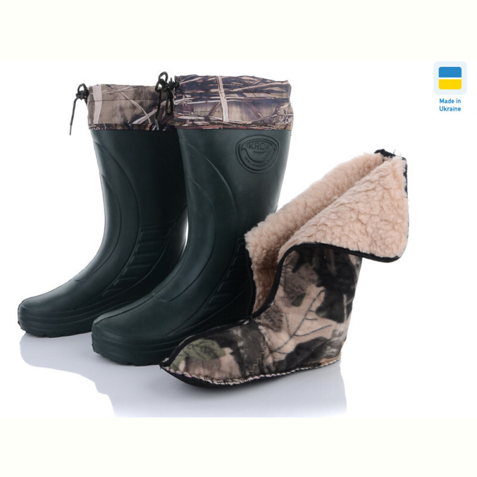 Сапоги из пены Vladimir Крок Укр сапог с чулком Б09 зелен Сапоги из пены Vladimir Крок Укр сапог с чулком Б09 зелен