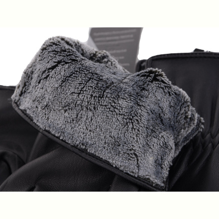 Перчатки RuBi R202М кожзам-махра black