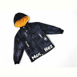 Куртка Kids-modnik A8816 чорна з жовтим
