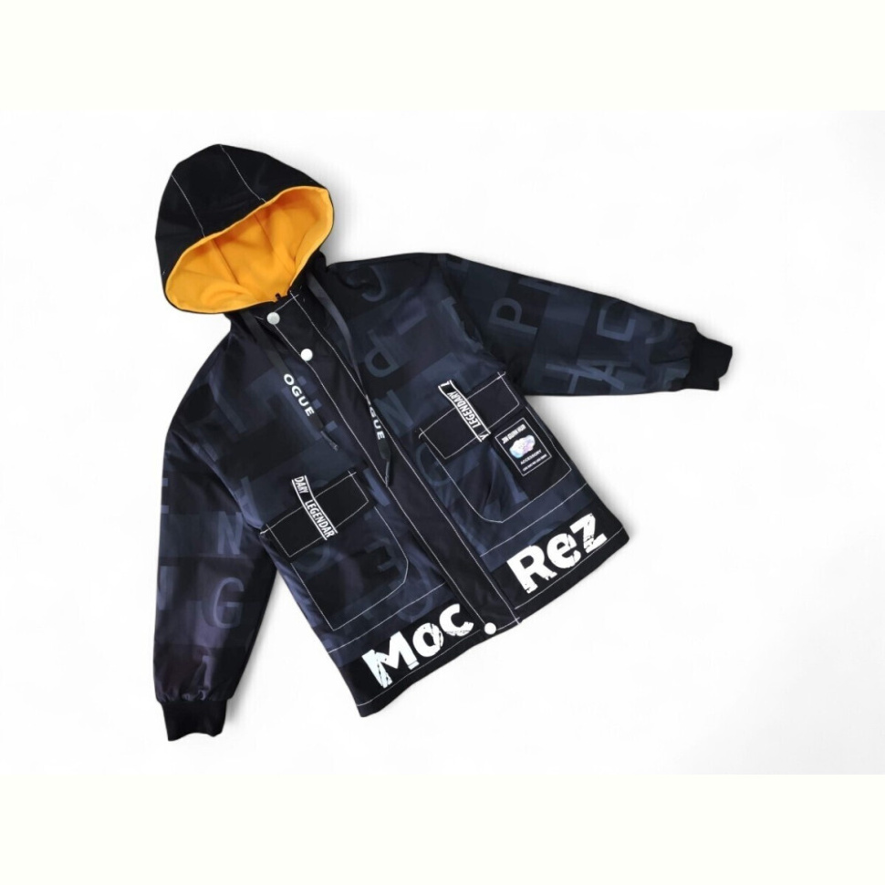 Куртка Kids-modnik A8816 чорна з жовтим