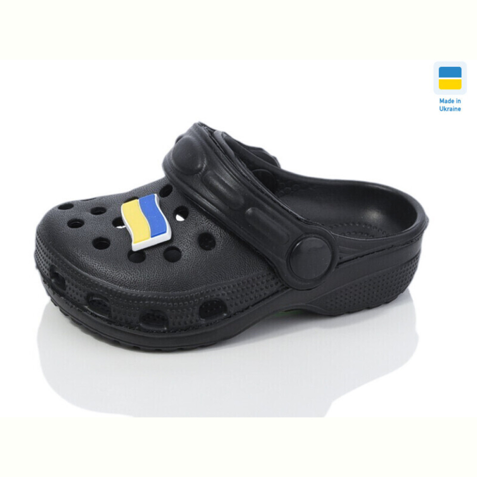 Кроксы SANLIN 2 H1 чорний джибітси асорті