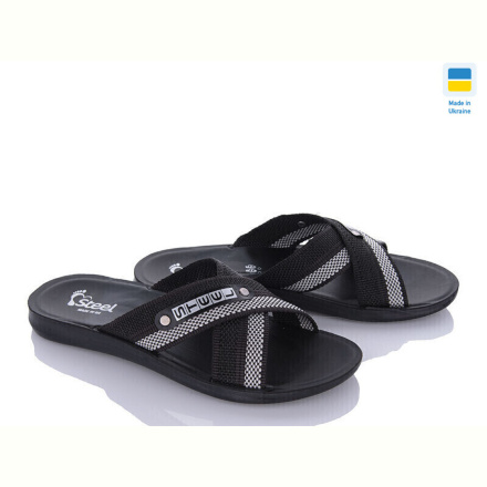 Шлепки DeMur TRK 007 black-grey new