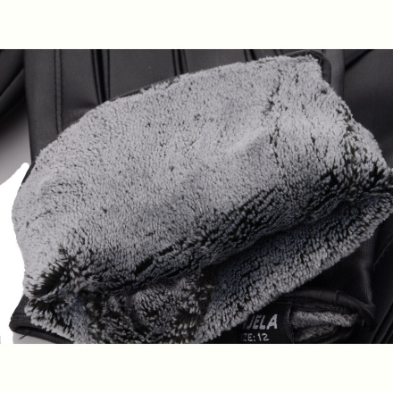 Перчатки RuBi R203М кожзам-махра black