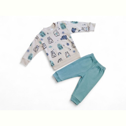 Пижама Kids-modnik 35601 бірюзовий реглан-штани