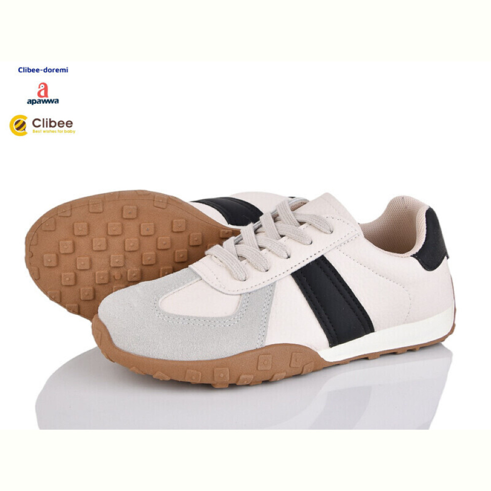Кроссовки Clibee-Doremi DB3501-1 beige-black Кроссовки Clibee-Doremi DB3501-1 beige-black