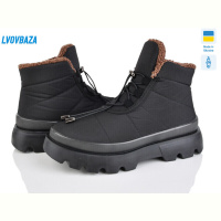 Ботинки Lvovbaza Progress 5403 хутро чорний