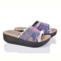 Шлепки Makers Shoes Губи джинс синій
