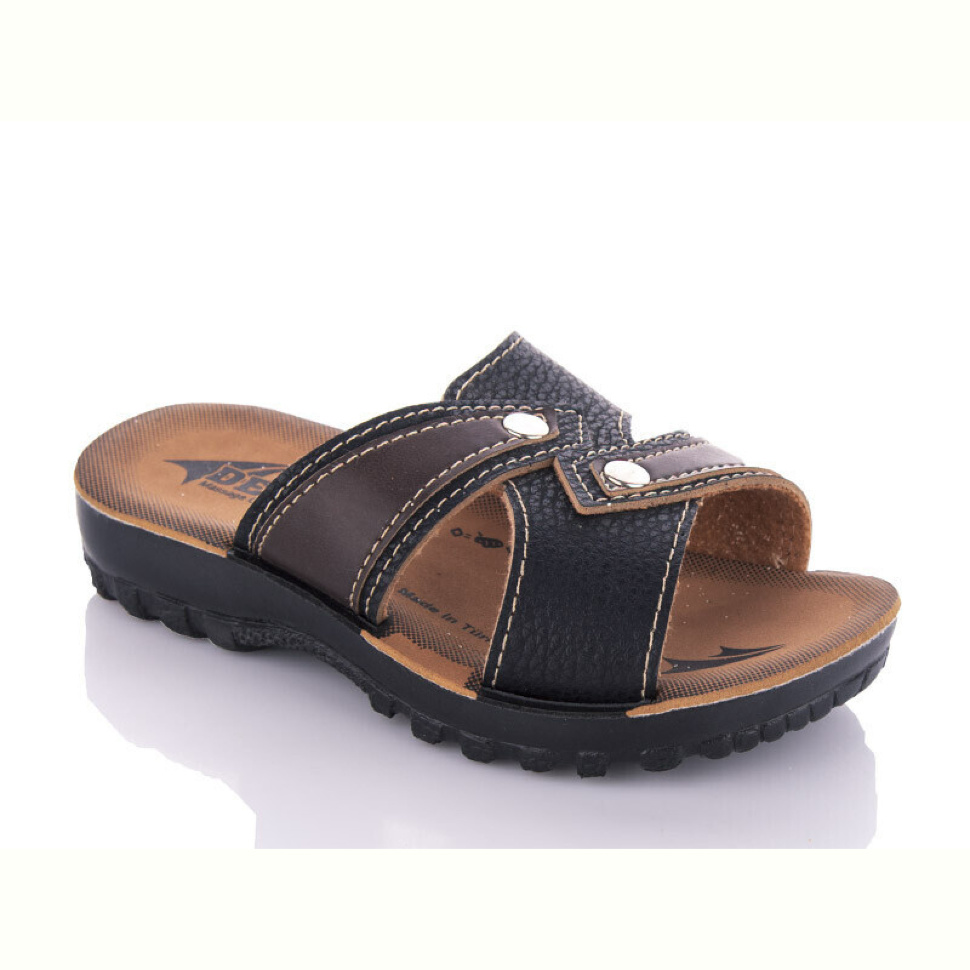 Шлепки DeMur K26-709 black-bro (24-30)