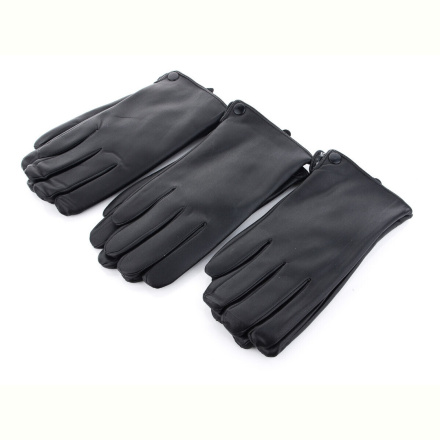 Перчатки RuBi R201М кожзам-махра black