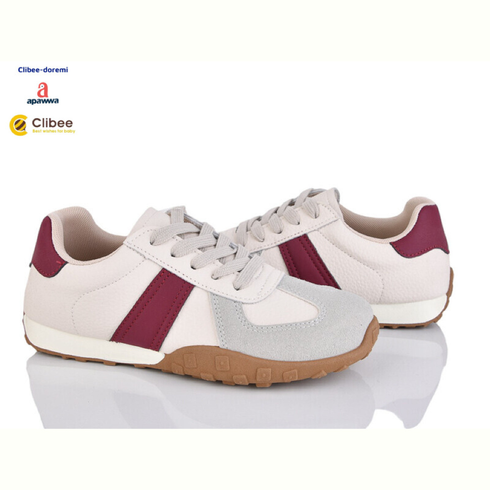 Кроссовки Clibee-Doremi DB3501-1 beige-wine Кроссовки Clibee-Doremi DB3501-1 beige-wine
