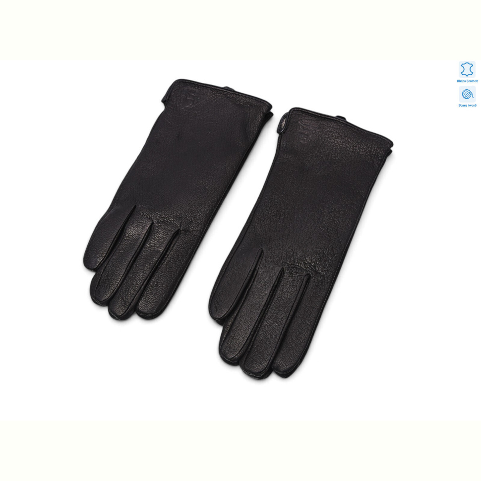 Перчатки RuBi X5 black шкіра олень вовна