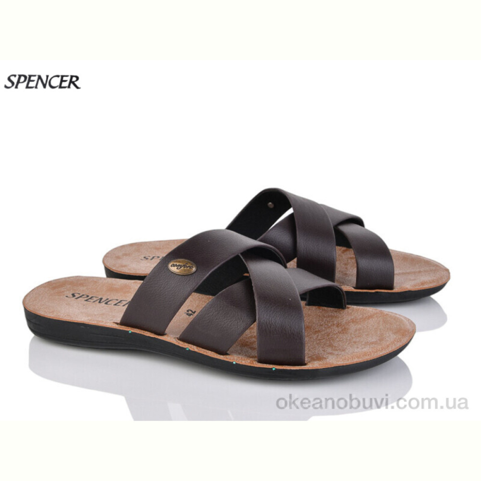 Шлепки Spencer 3310 коричневий