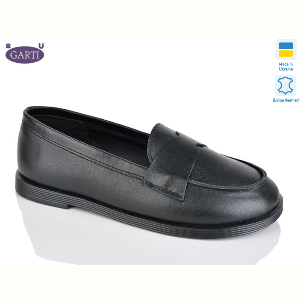 Туфли Garti 414 чорна шкіра