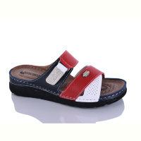 Шлепки Sali-2 203-52 синій-червон-біл.