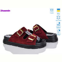 Шлепки Zhasmin 4509 бордо спил