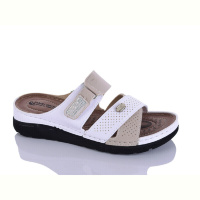 Шлепки Sali-2 203-52 білий-беж к.