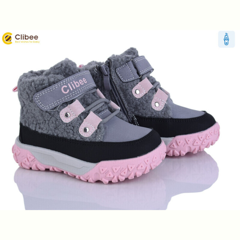 Ботинки Clibee TA32 grey-pink