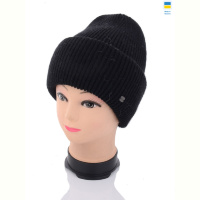 Шапка Angelica Ангора на флісі 2358-5 black