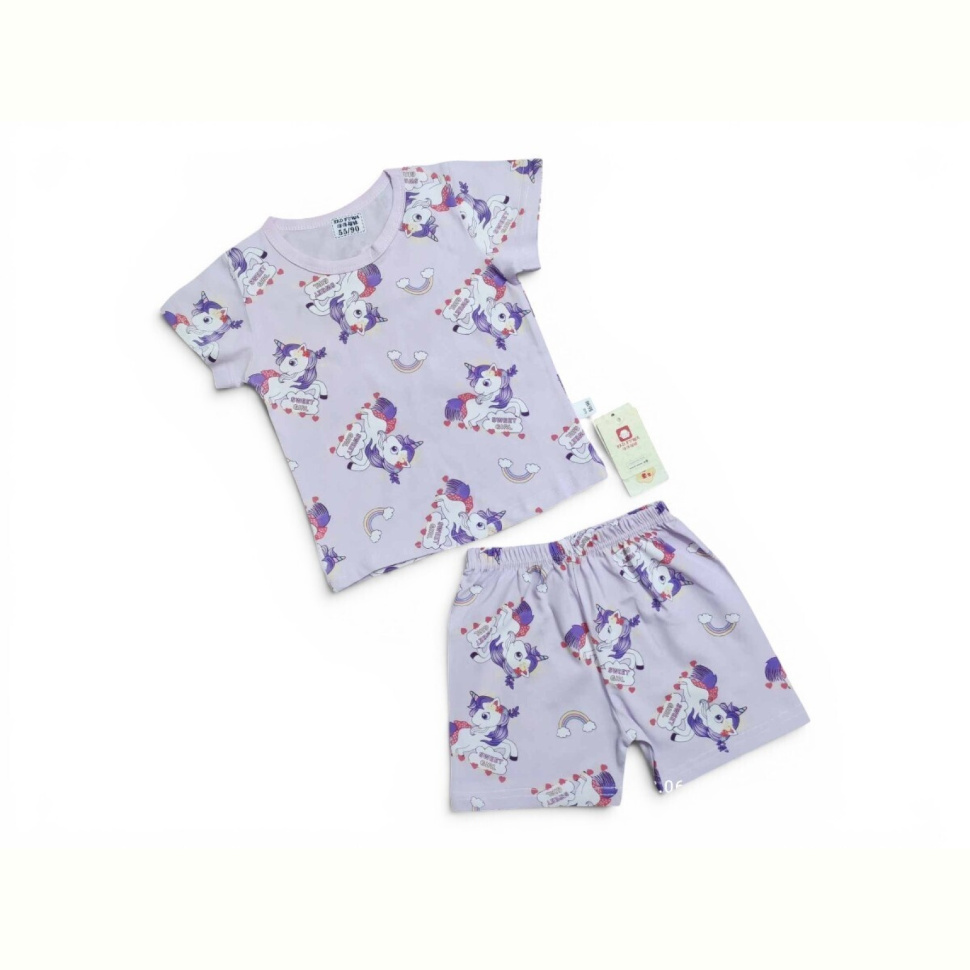 Костюм Kids-modnik 261920 комплект футболка-шорти св.бузковий