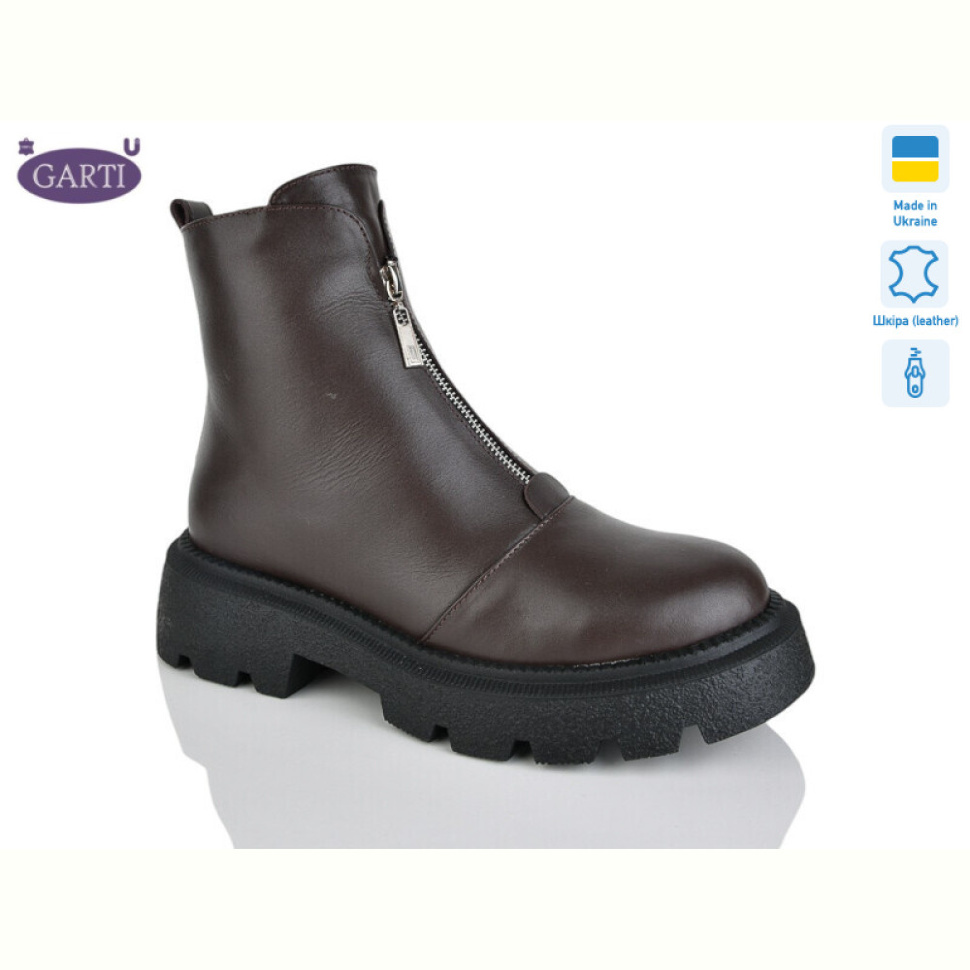 Ботинки Garti 307 корич шкіра хутро Ботинки Garti 307 корич шкіра хутро