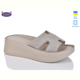 Шлепки Garti 0094 беж замш