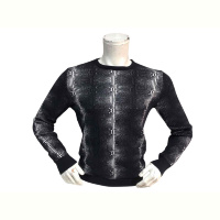 Свитер TurkishBrend 211497 чорний з білий