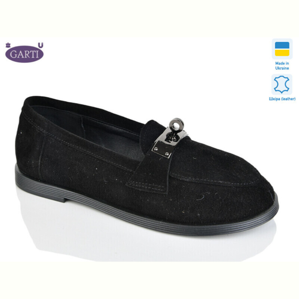 Туфли Garti 409 чорний замш