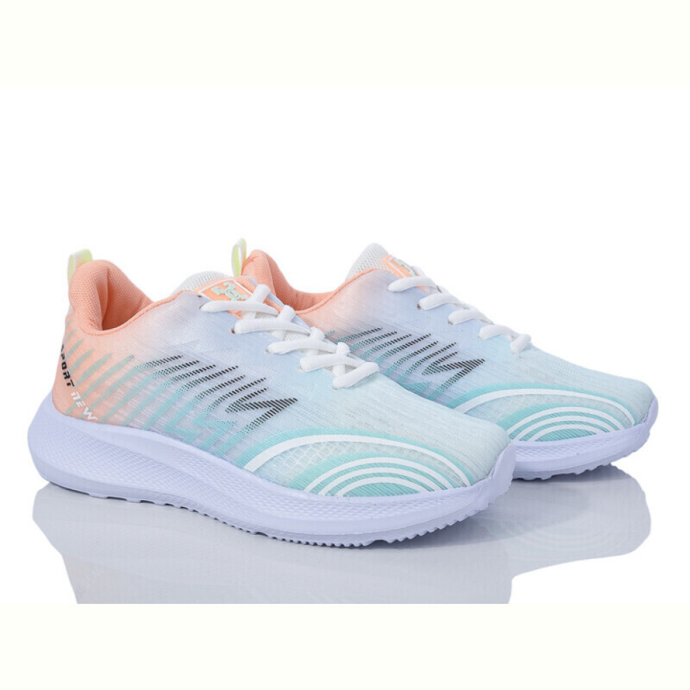 Кроссовки Violeta 182-36 white-orange-blue