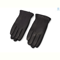 Перчатки RuBi F6-1 black шкіра олень махра