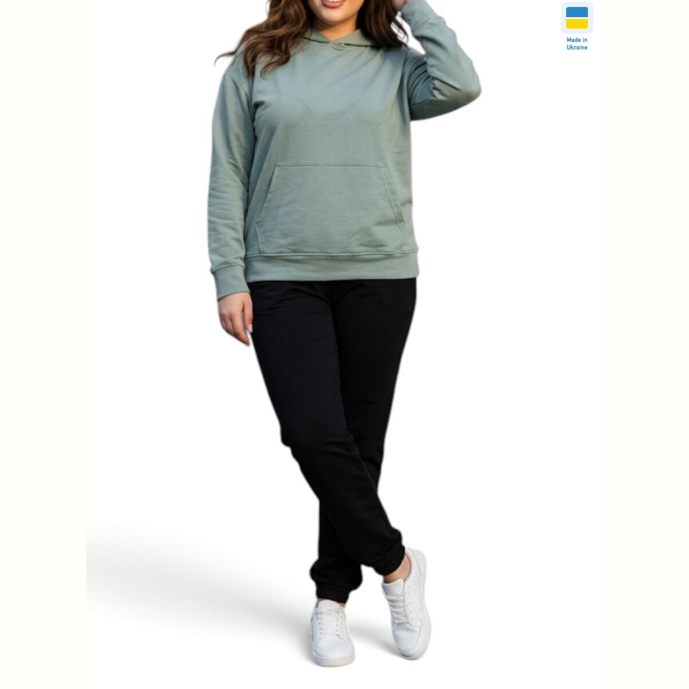 Спортивный костюм Sport style 115-1023 оливка з чорним