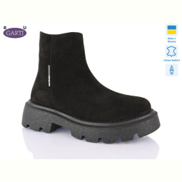 Ботинки Garti 347 чорний замш хутро