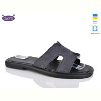 Шлепки Garti 84 сірий замш