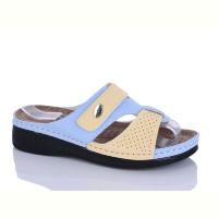 Шлепки Sali-2 209-11 жовтий-блакит.к.