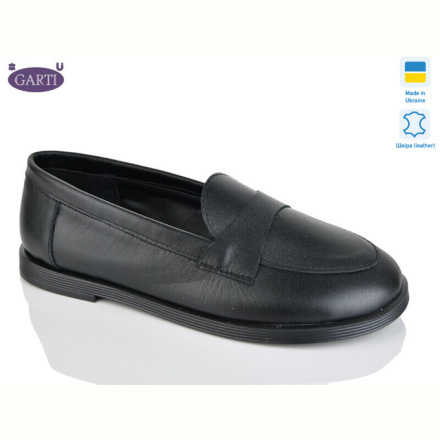 Туфли Garti 408 чорна шкіра