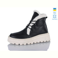 Ботинки Sali 2215 чорний-біл.біл-п.зима