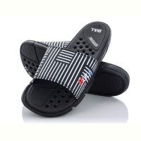 Шлепки Obuvok R022 black-white (08841)