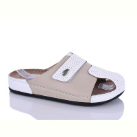 Шлепки Sali-2 10-17 беж-білий к.