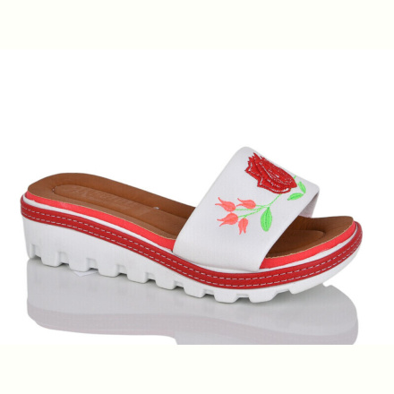 Шлепки Selena АКБ квітка білий