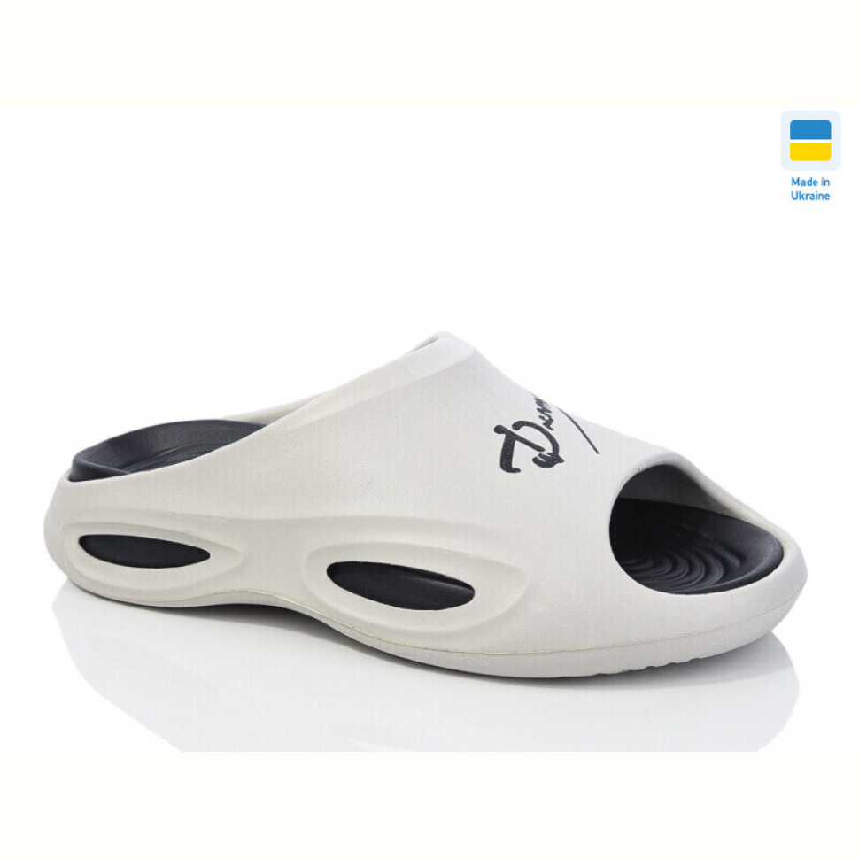 Шлепки Lot Shoes N135 сірий-чорний