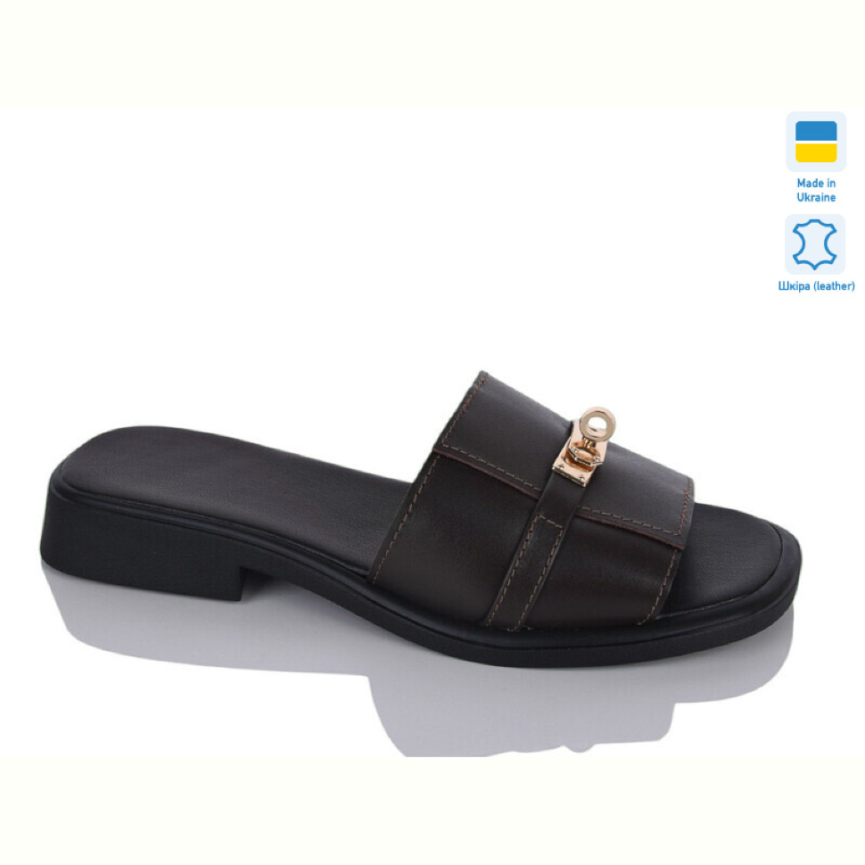 Шлепки Sali 558 шоколад к.