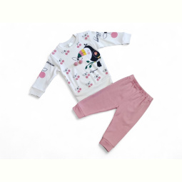Пижама Kids-modnik 35652 т.пудровий реглан-штани
