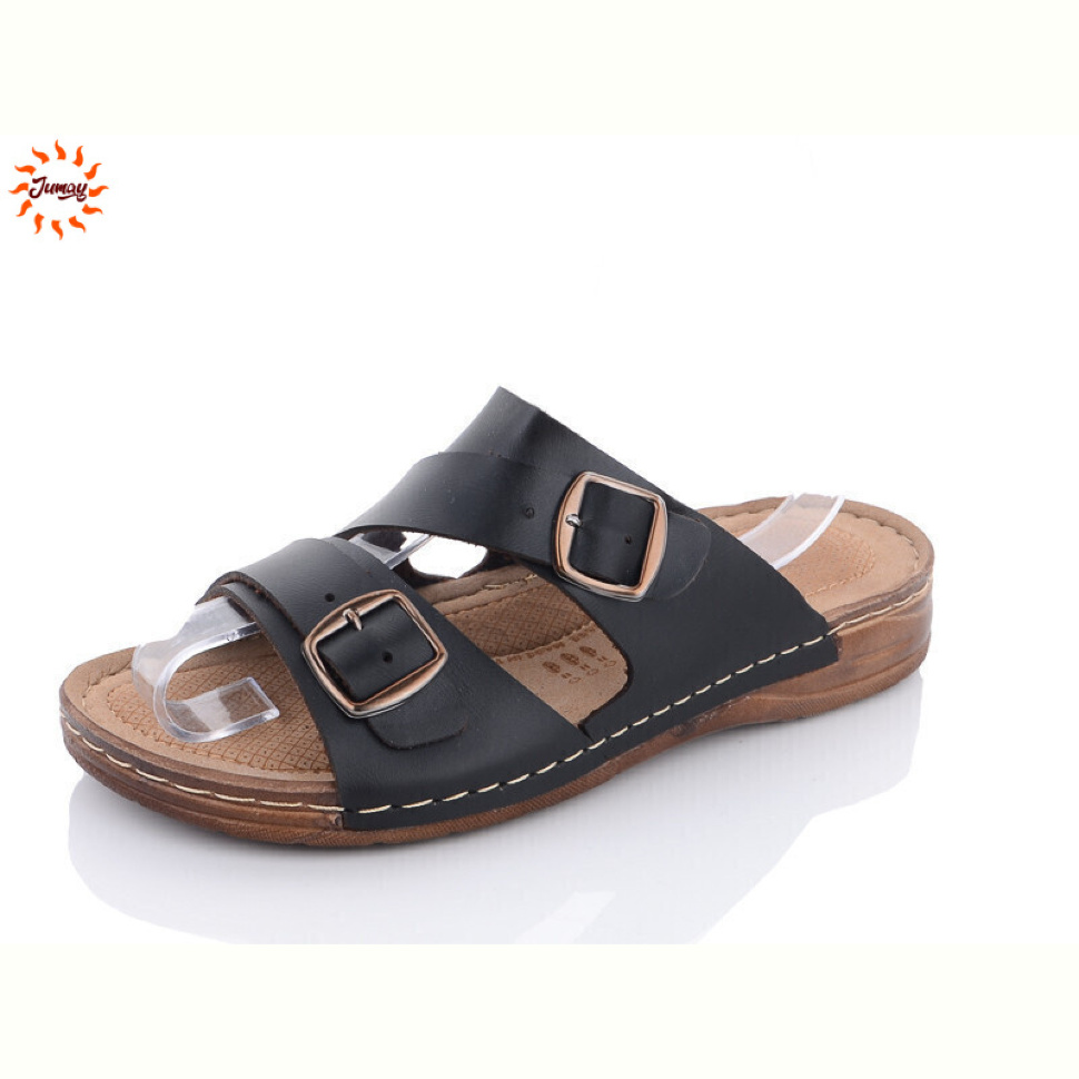 Шлепки Jumay Lexus пряжка чорний