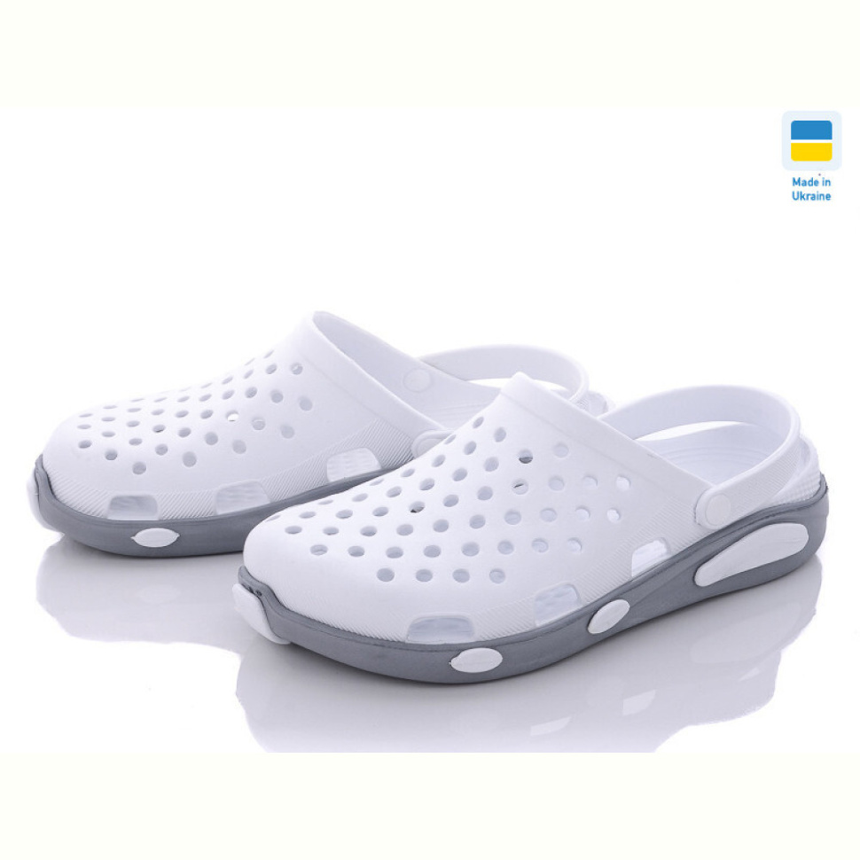 Кроксы Vladimir Кредо Украіна 2090 крокси чол. біло-сірі