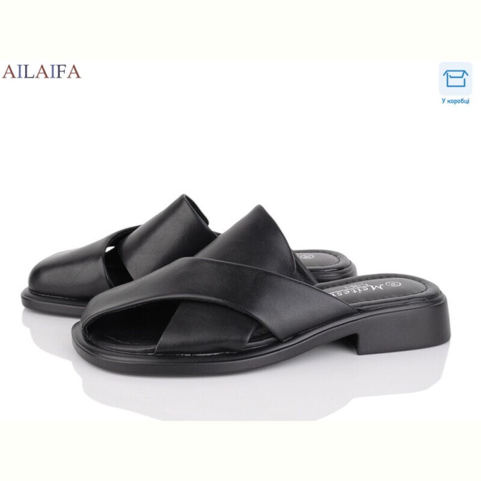 Шлепки Ailaifa FLY06-3 black Шлепки Ailaifa FLY06-3 black