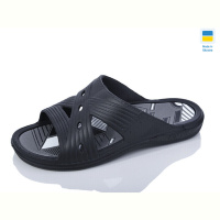 Шлепки M&L  Alex13 1903 чорно-сірий