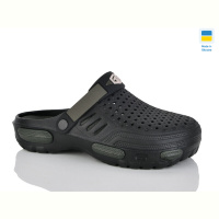 Кроксы DeMur CM- 118 чорний/хакі