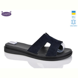 Шлепки Garti 94 синій замш