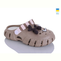 Кроксы DeMur 6012 мокко/крем