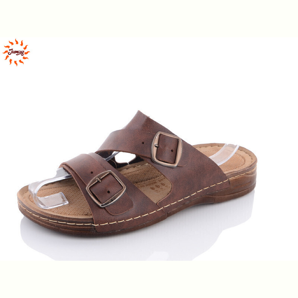 Шлепки Jumay Lexus пряжка коричневий