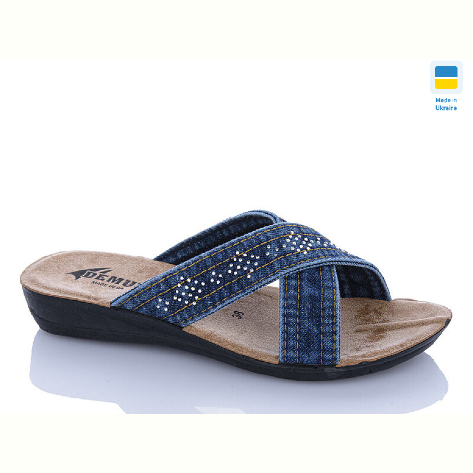 Шлепки DeMur 2609 синій